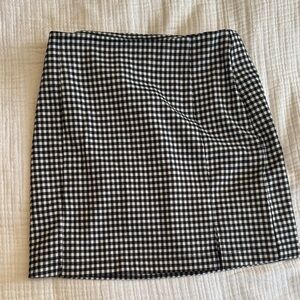 Eyeshadow Black and White Gingham Pencil Skirt